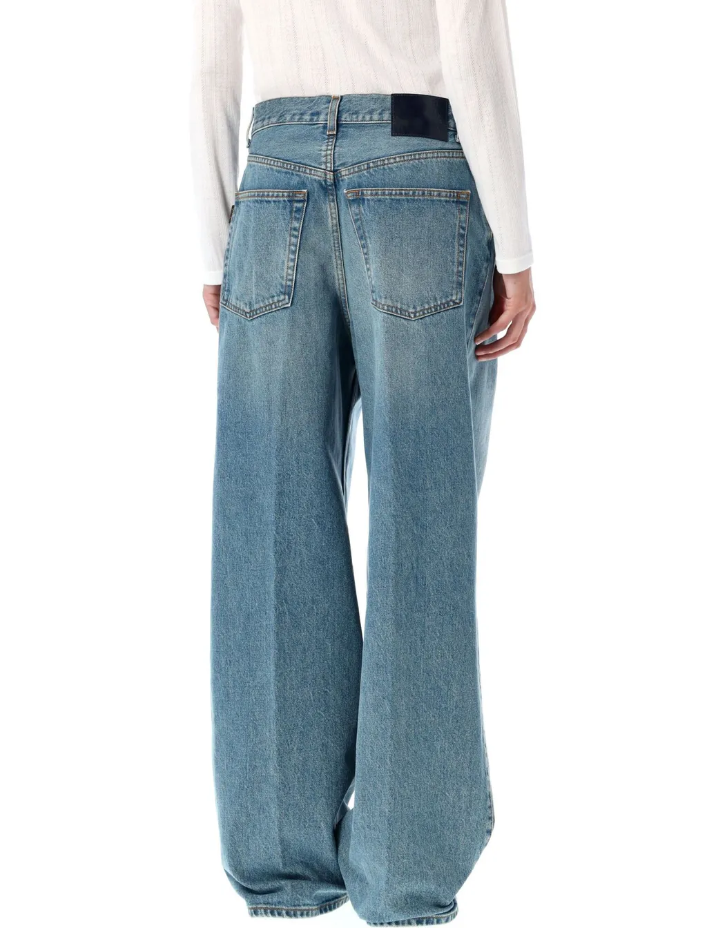 Candy Pleated Wide-Leg Jeans
