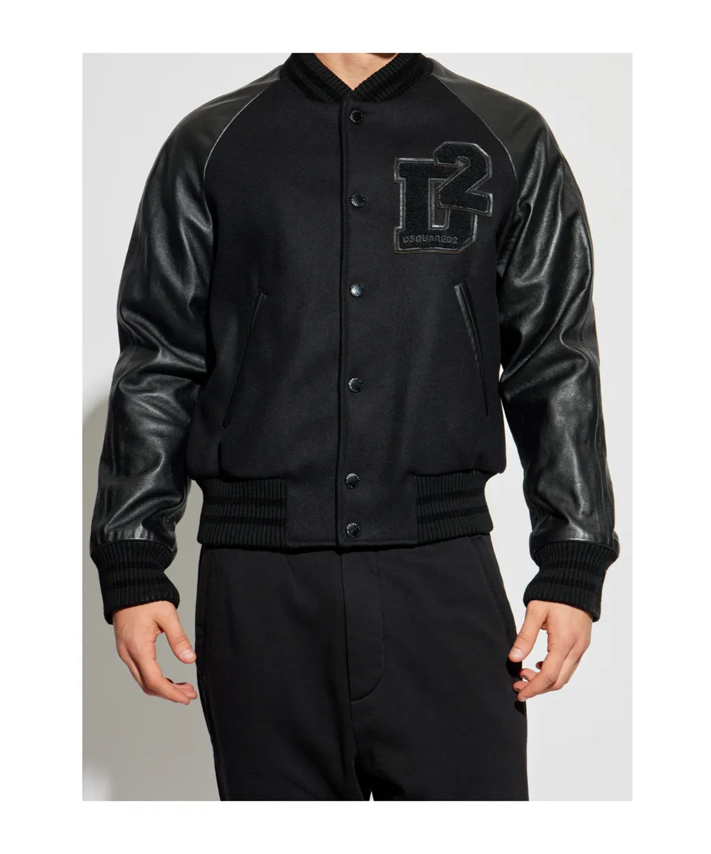 Dsquared2 D2 Logo Patch Bomber Jacket