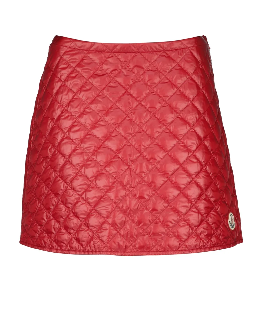 Moncler Logo Patch Quilted Mini Skirt