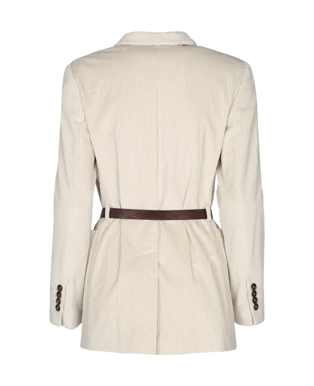 Brunello Cucinelli Long Sleeve Belted Jacket