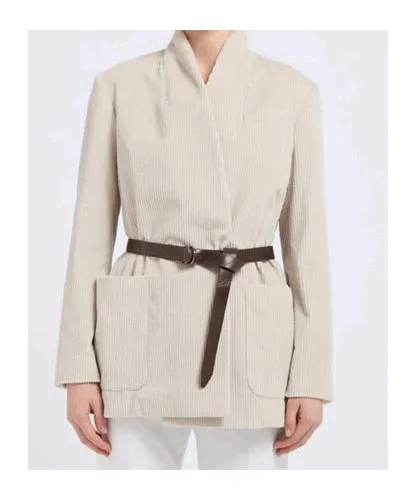 Brunello Cucinelli Long Sleeve Belted Jacket