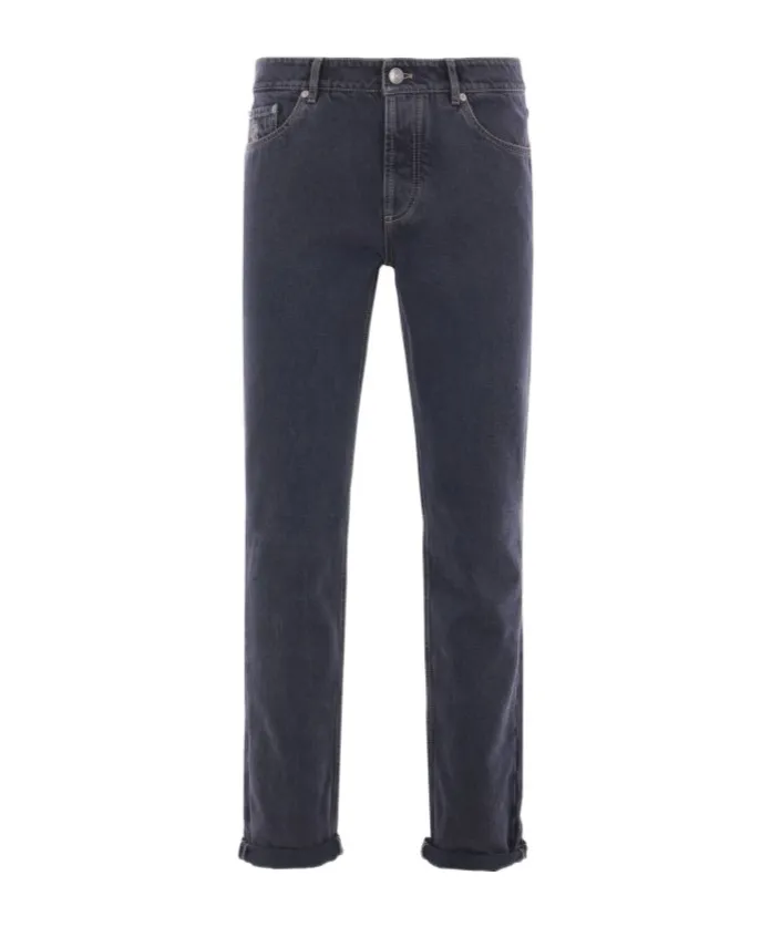 Brunello Cucinelli Logo Patch Skinny Jeans
