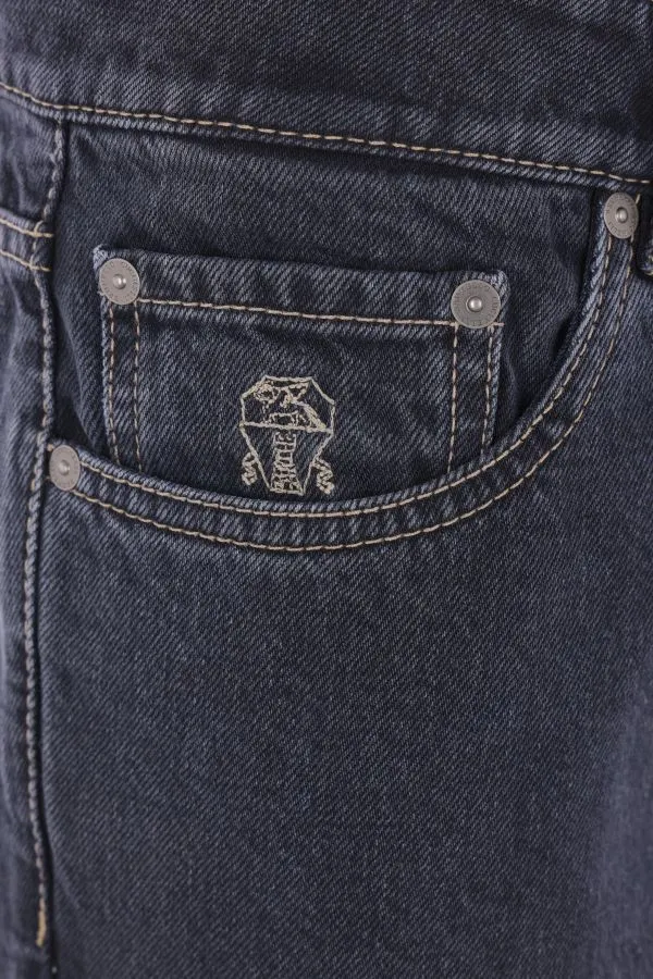 Brunello Cucinelli Logo Patch Skinny Jeans