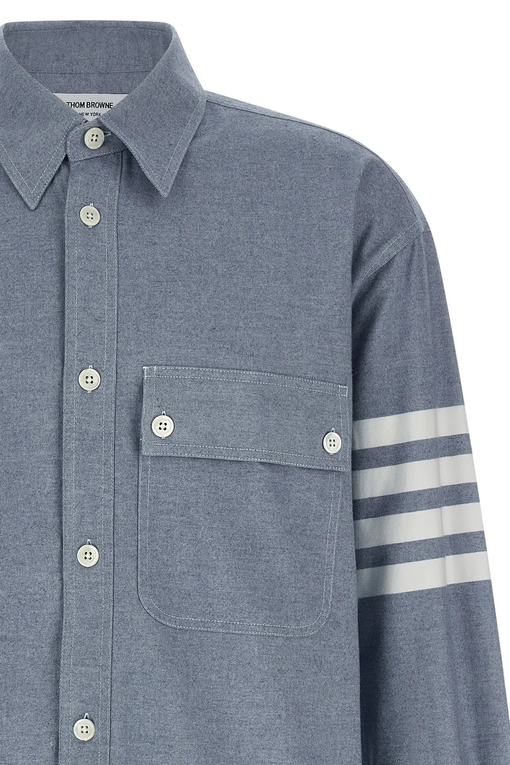 Thom Browne 4-Bar Flannel Shirt
