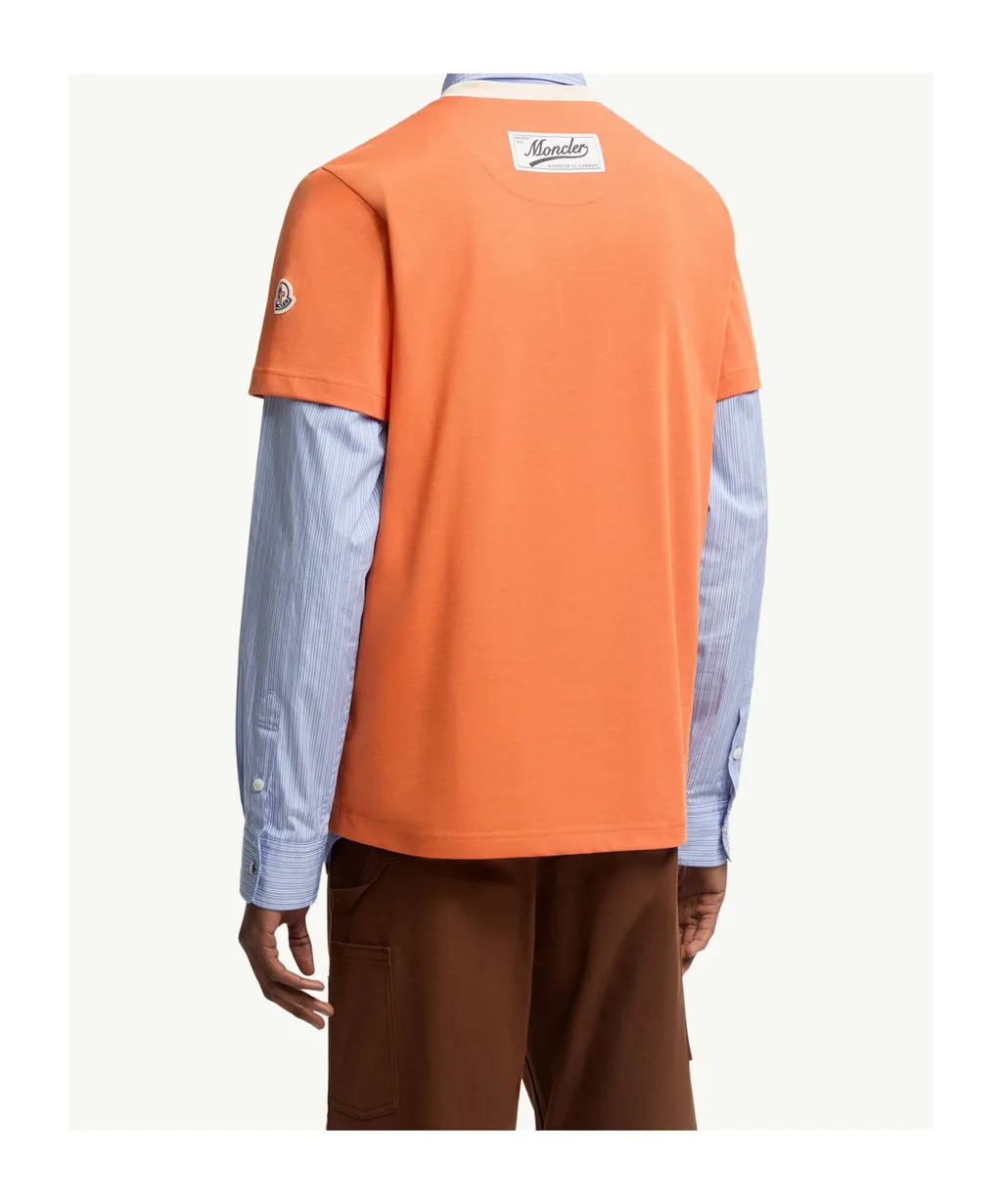 Embroidered Logo Cotton Piquet V-Neck T-Shirt
