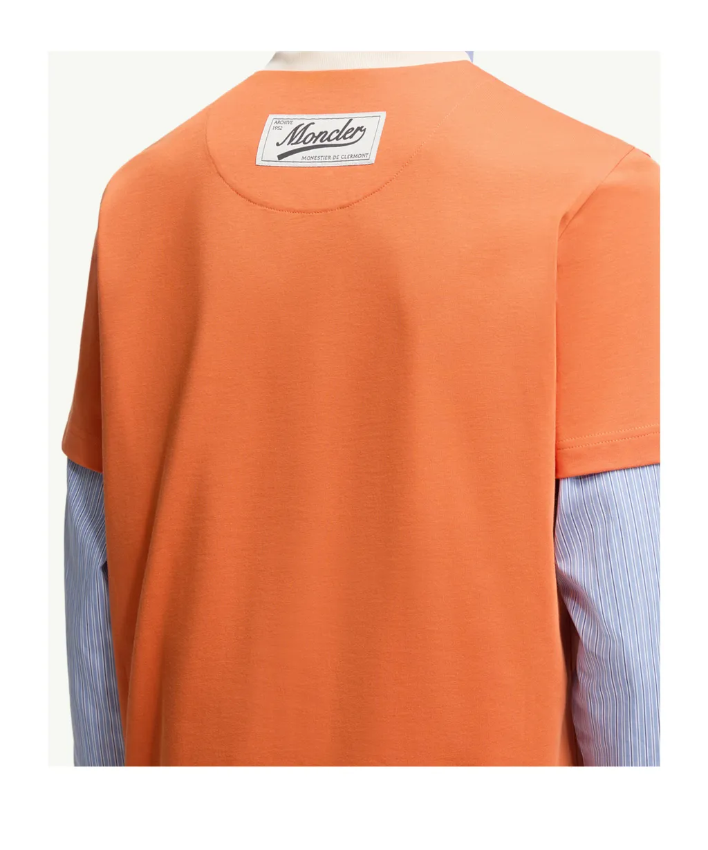 Embroidered Logo Cotton Piquet V-Neck T-Shirt