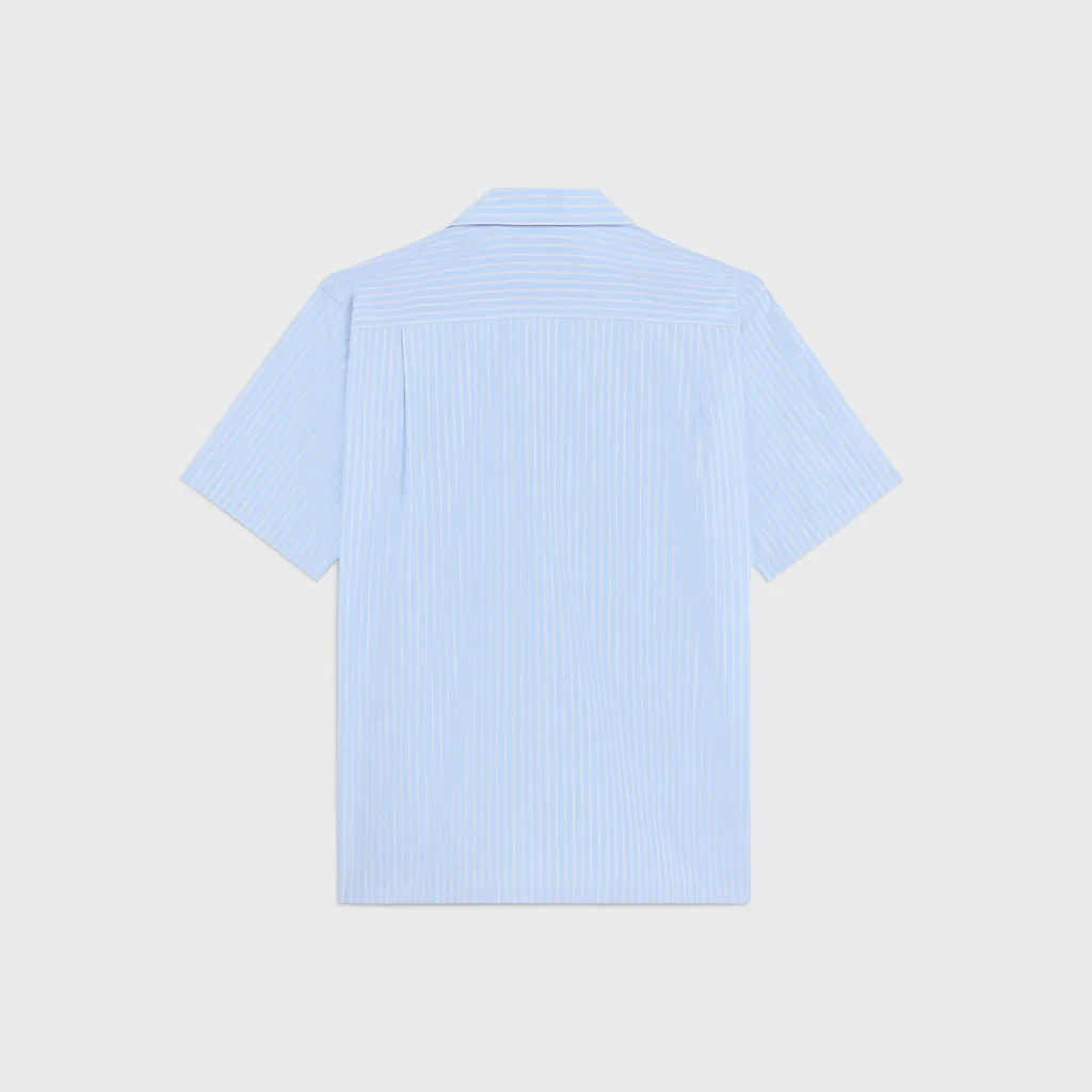 Bowling Shirt In Striped Cotton Poplin