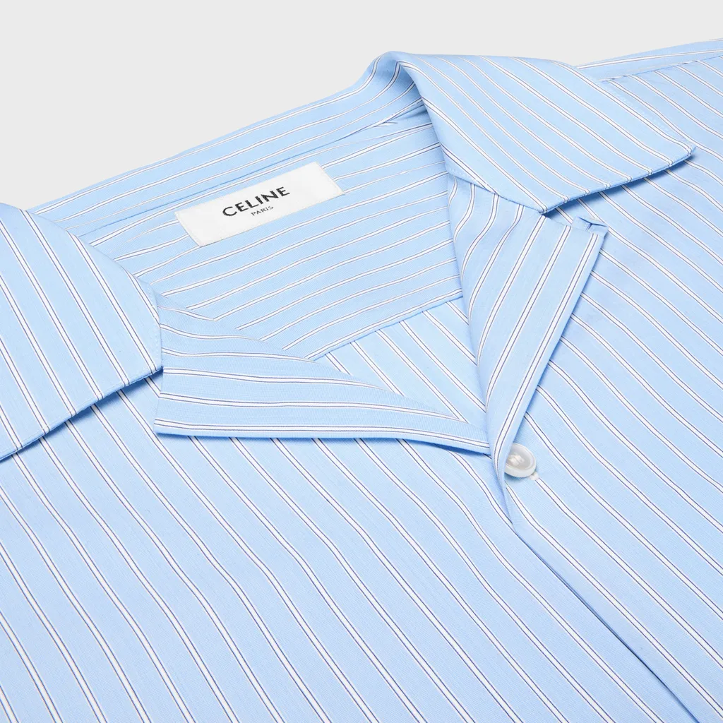 Bowling Shirt In Striped Cotton Poplin