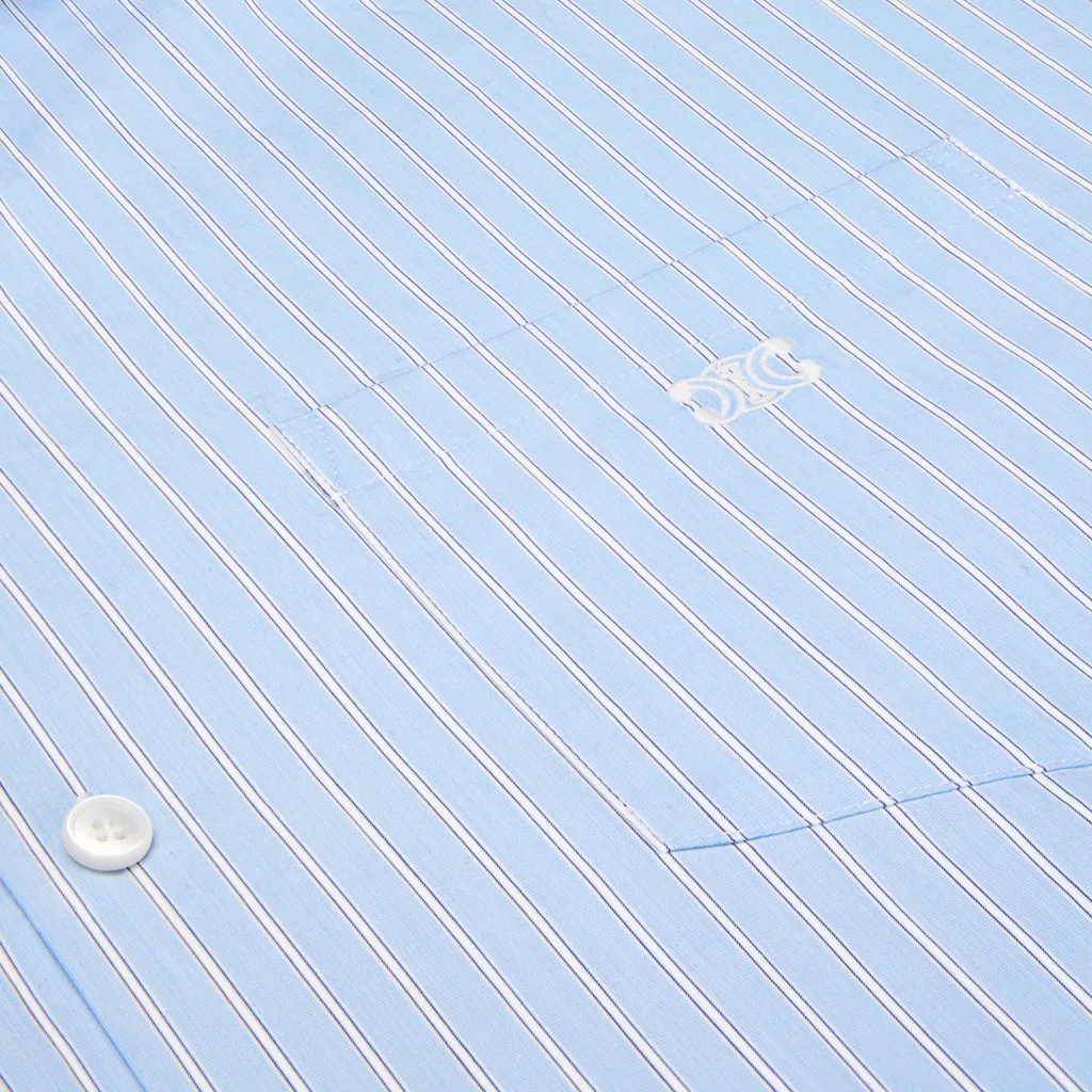 Bowling Shirt In Striped Cotton Poplin