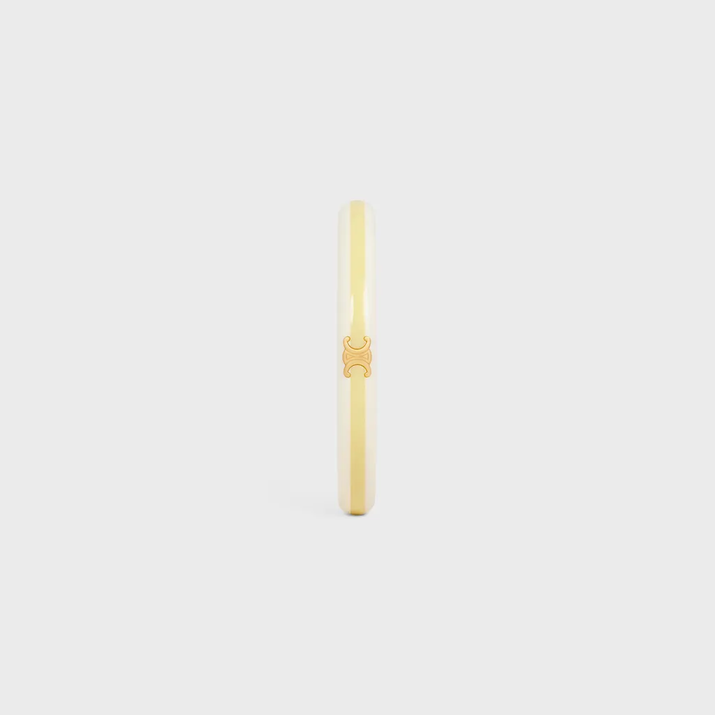 Celine Sorbet Bangle In Resin And Brass With Gold Finish