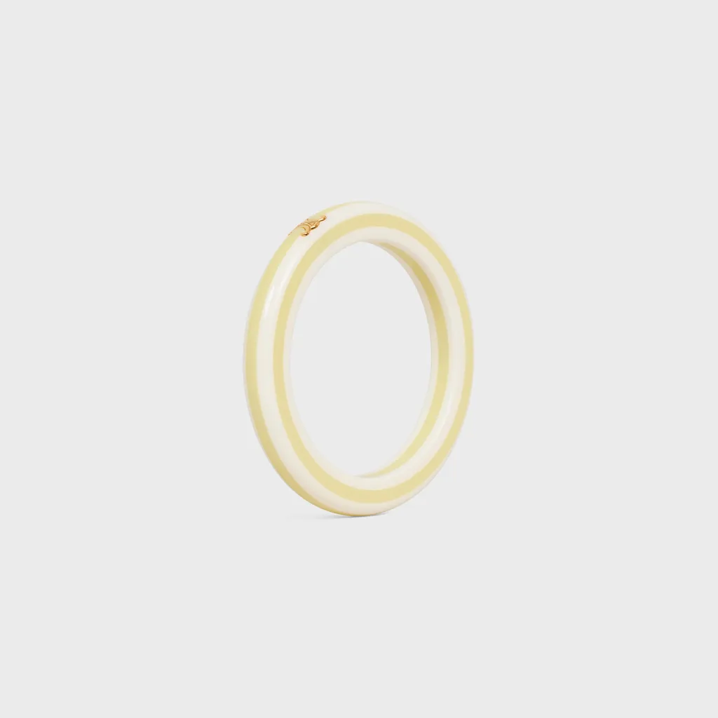 Celine Sorbet Bangle In Resin And Brass With Gold Finish