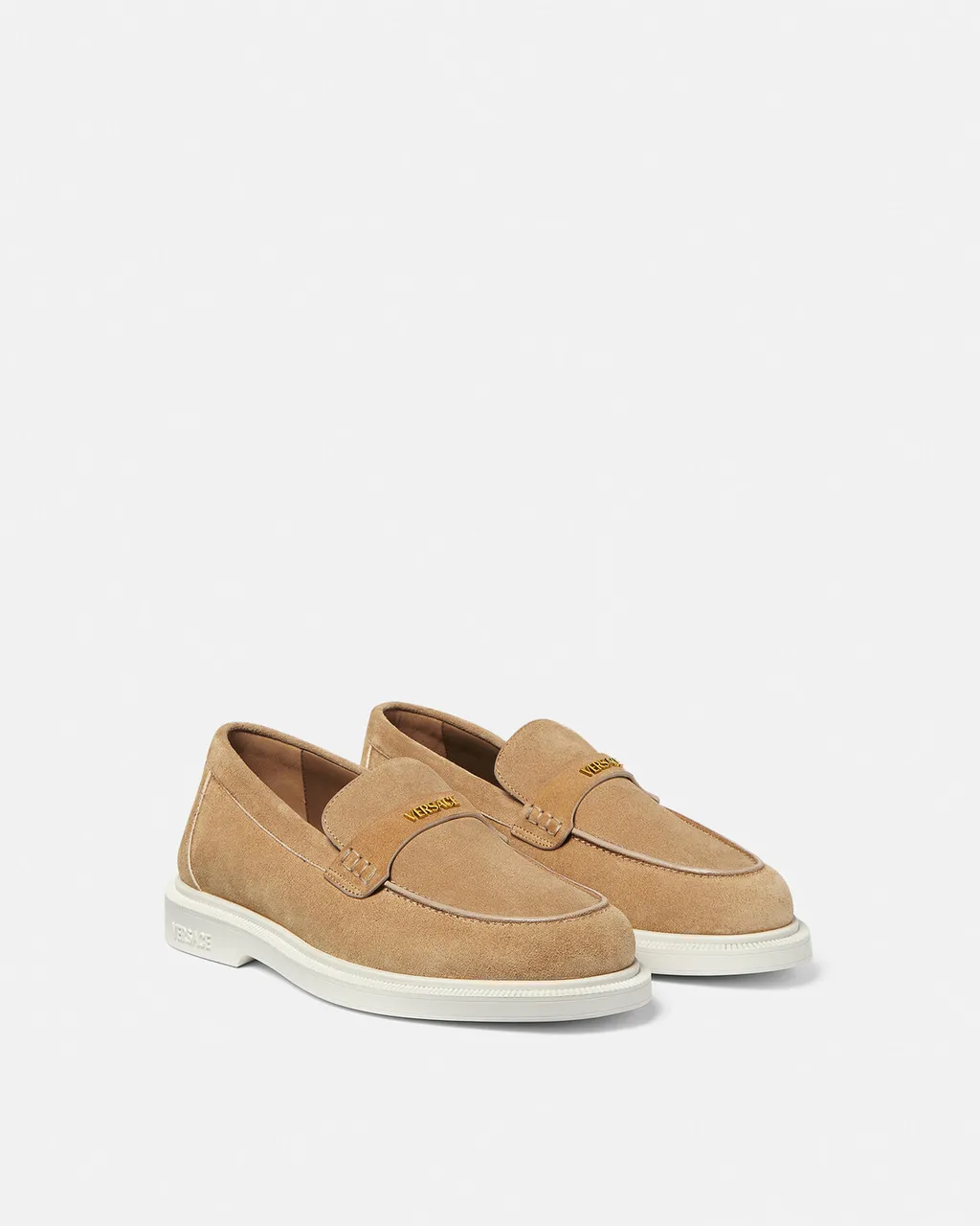 Versace Round-Toe Slip-On Loafers
