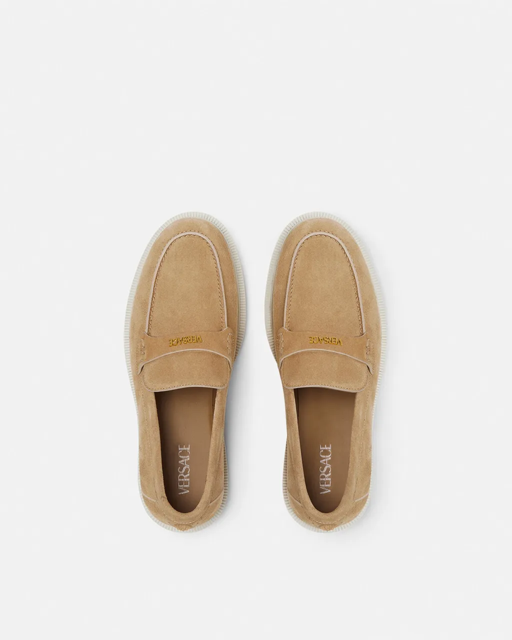 Versace Round-Toe Slip-On Loafers