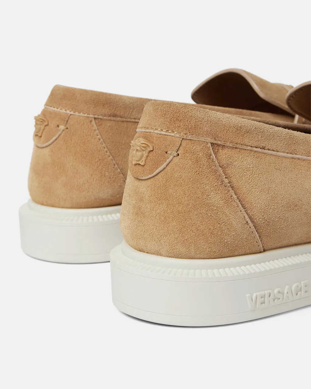 Versace Round-Toe Slip-On Loafers