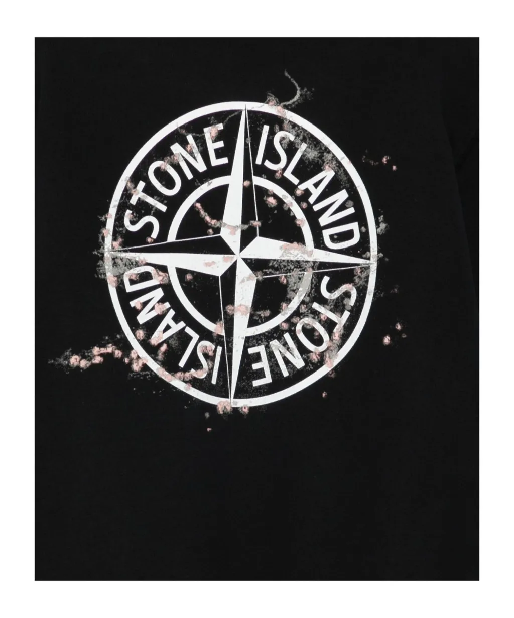 Stone Island Junior Compass Printed Crewneck Sweatshirt