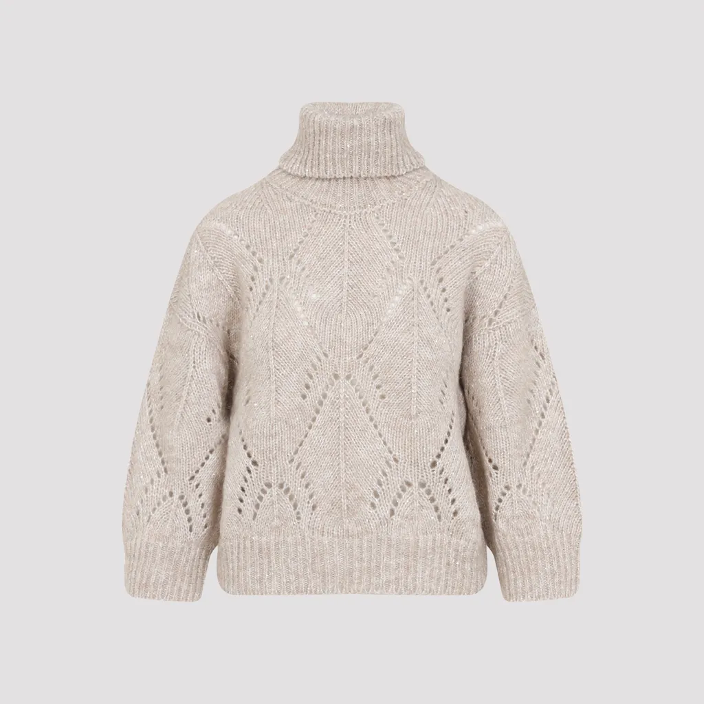 Peserico Perforated High-Neck Knitwear