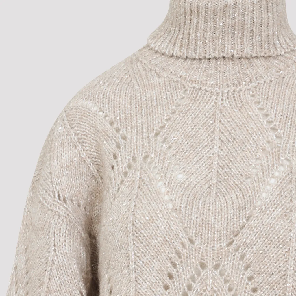 Peserico Perforated High-Neck Knitwear