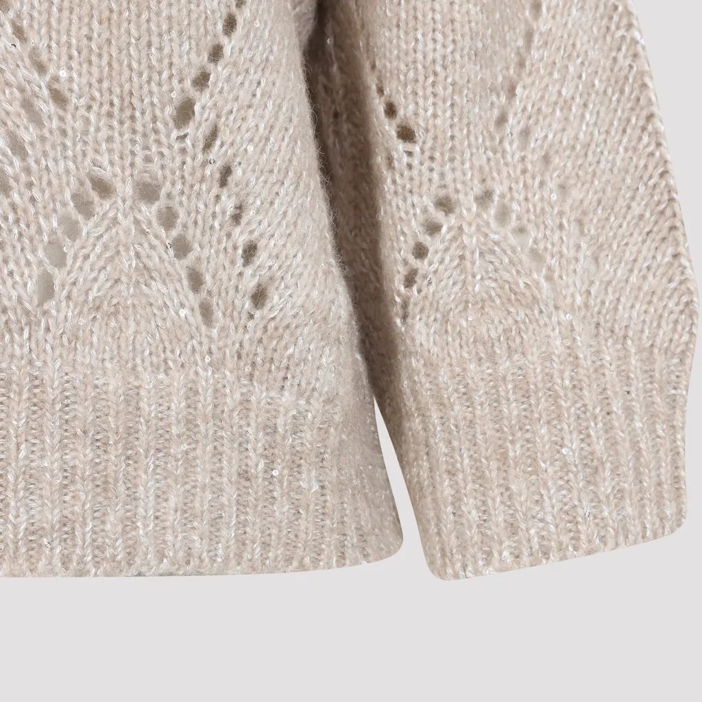 Peserico Perforated High-Neck Knitwear