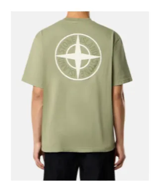 Stone Island Logo Printed Crewneck T-Shirt