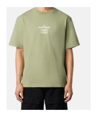 Stone Island Logo Printed Crewneck T-Shirt