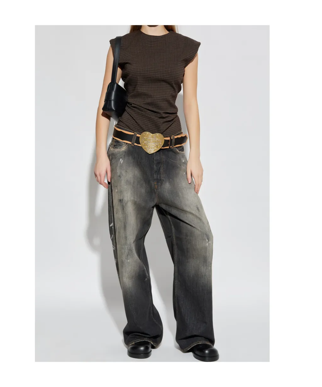 Acne Studios Sleeveless Checked Top