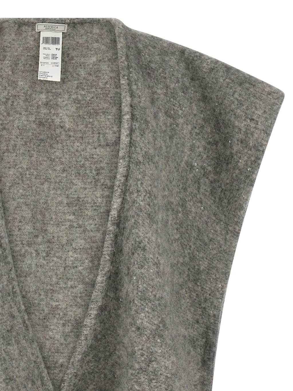 Peserico Bouclé Fringe Cape