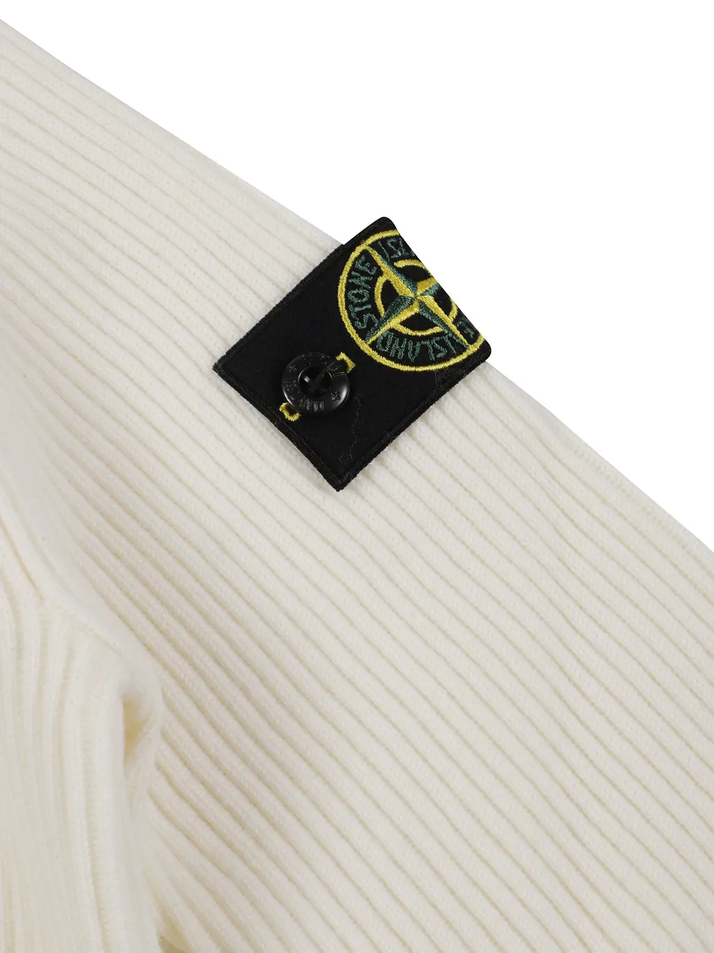 Stone Island Junior Logo Patch Ribbed Jumper