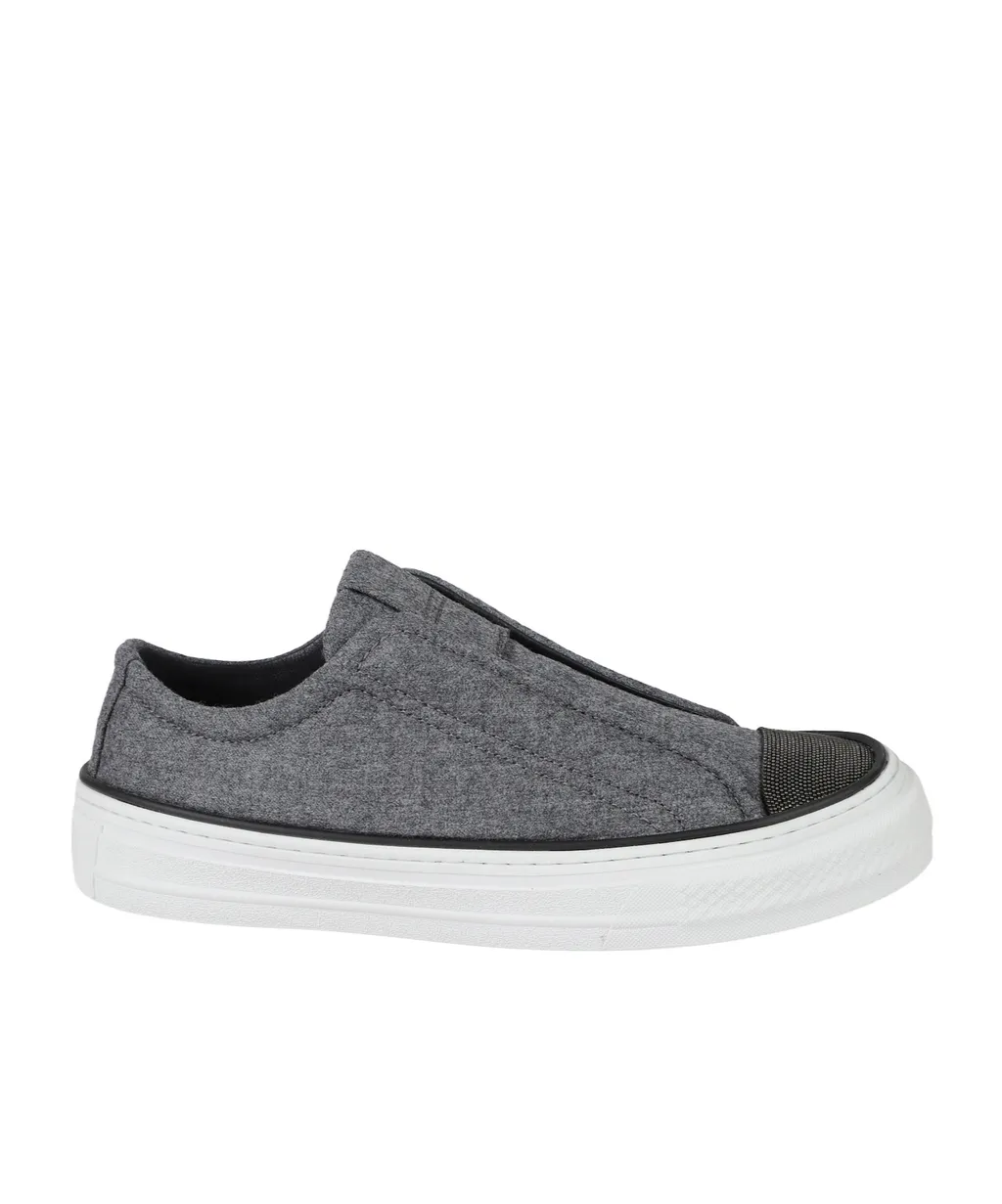 Brunello Cucinelli Slip-On Low-Top Sneakers