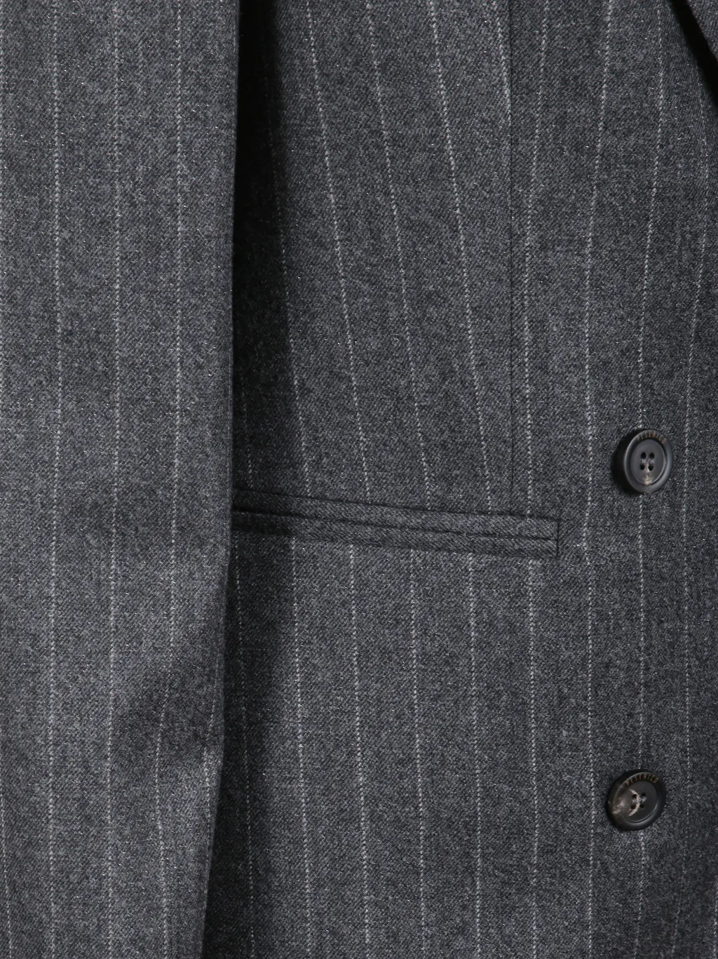 Pinstripe-Pattern Double-Breasted Jacket