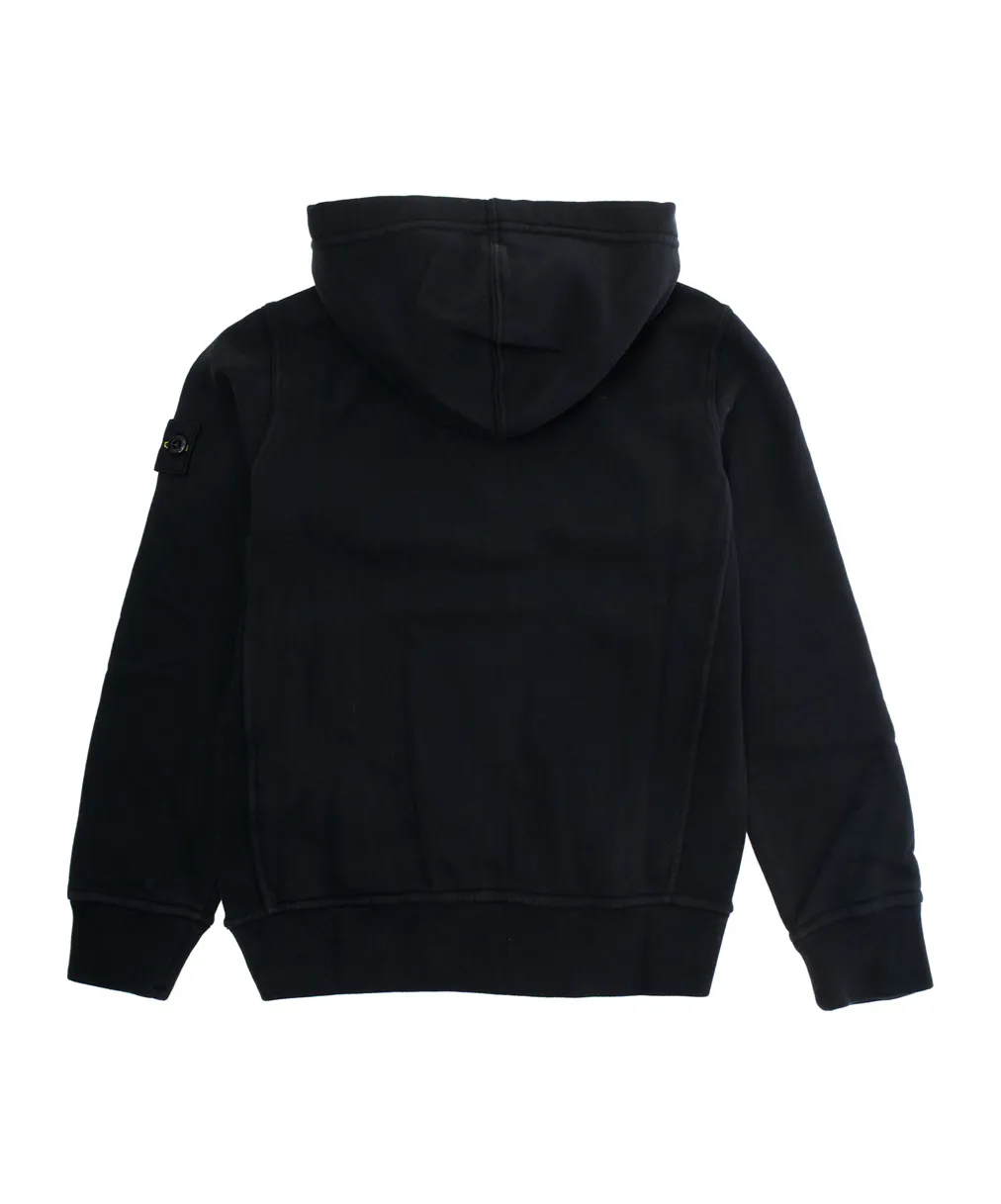 Stone Island Junior Compass Patch Zip Up Hoodie