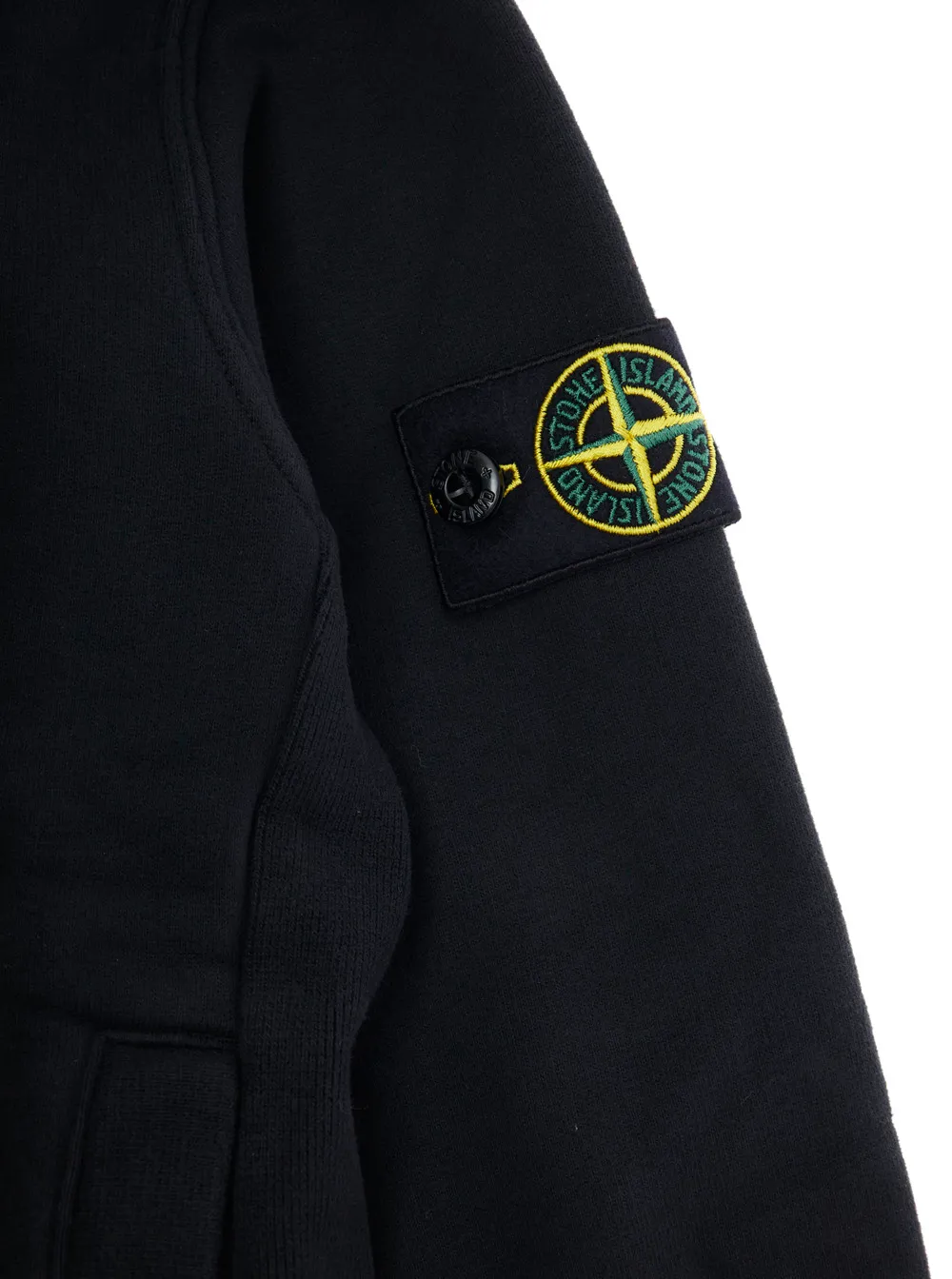 Stone Island Junior Compass Patch Zip Up Hoodie