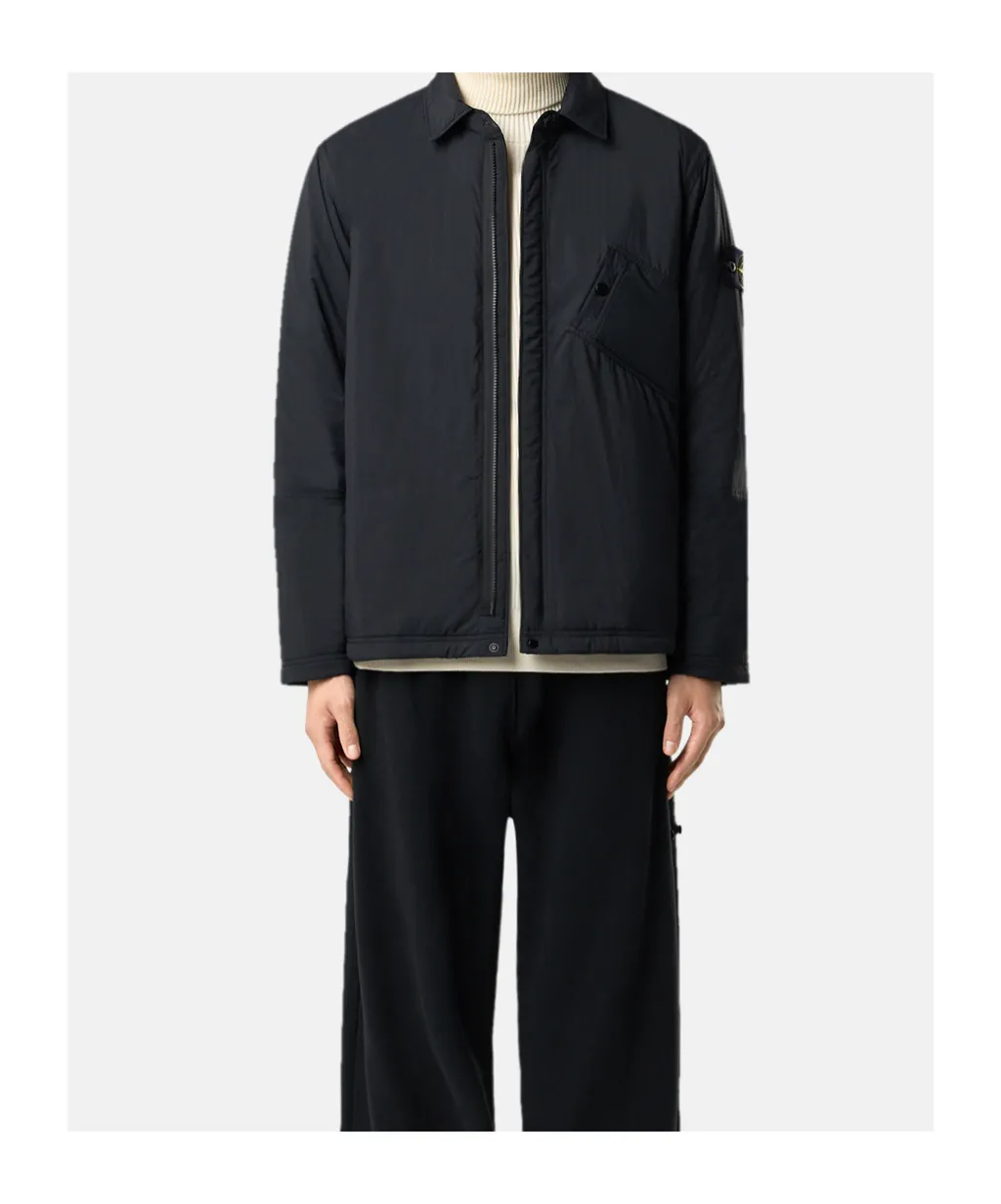 Stone Island Logo Patch Long-Sleeved Shirt