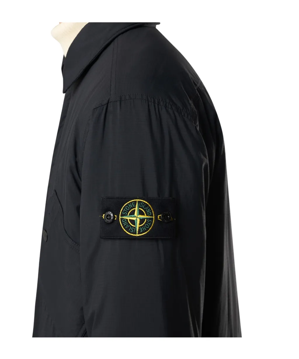 Stone Island Logo Patch Long-Sleeved Shirt