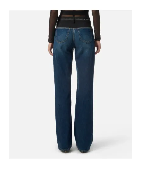 Waistband-Detail Jeans