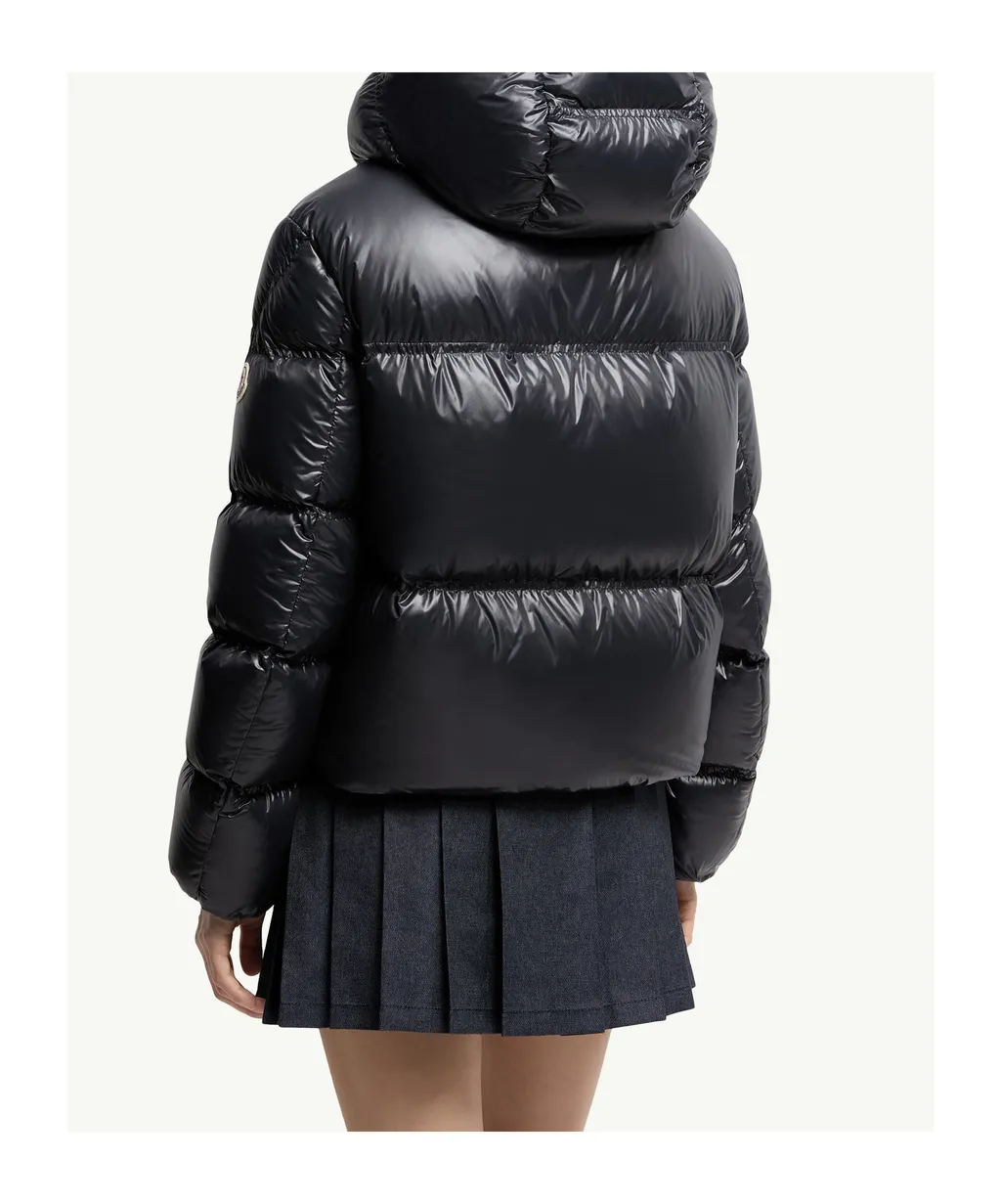 Moncler Erea Square-Quilted Hooded Short Down Jacket