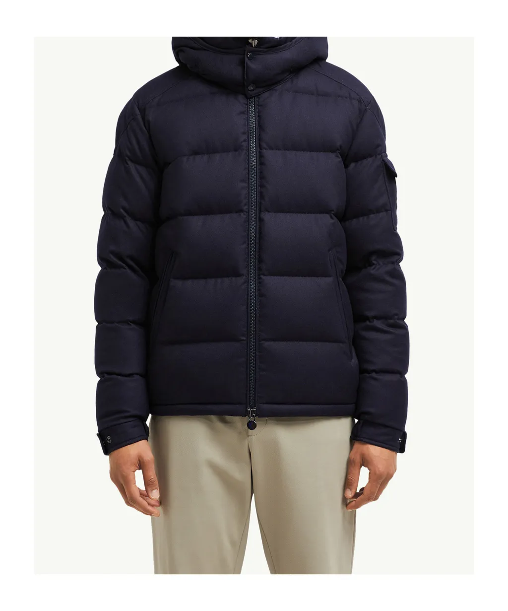 Moncler Montgenevre Hooded Flannel Short Down Jacket
