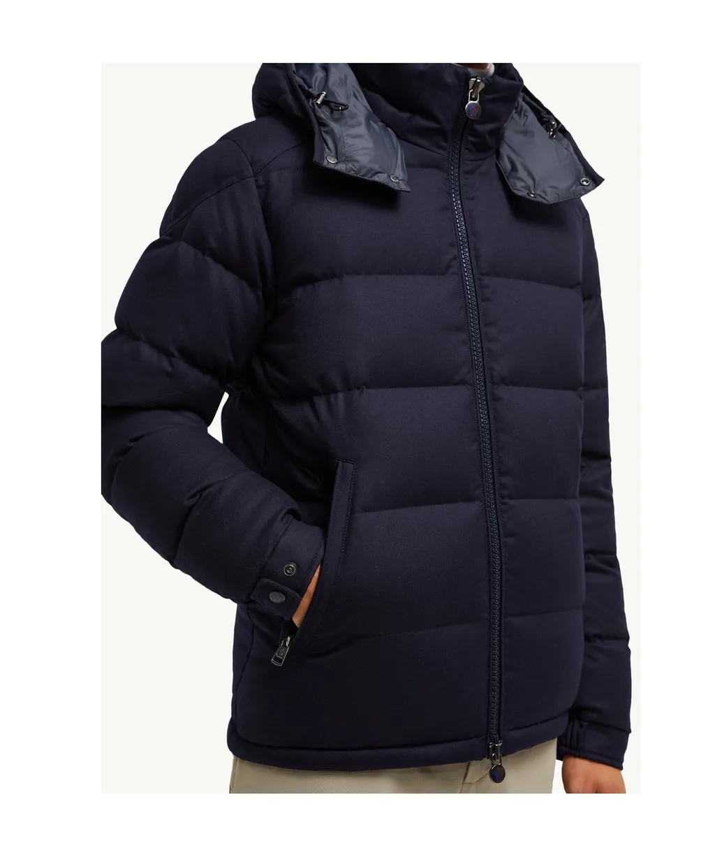 Moncler Montgenevre Hooded Flannel Short Down Jacket