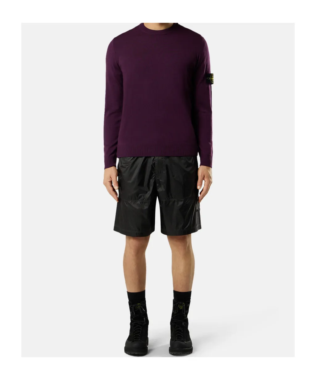 Stone Island Logo Patch Knitted Sweater
