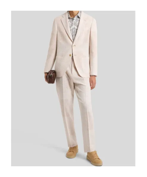 Wool-Blend Patchwork Blazer