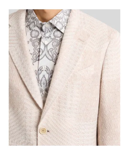 Wool-Blend Patchwork Blazer