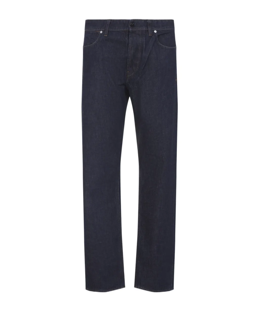 Stone Island Logo Patch Tapered Fit Jeans