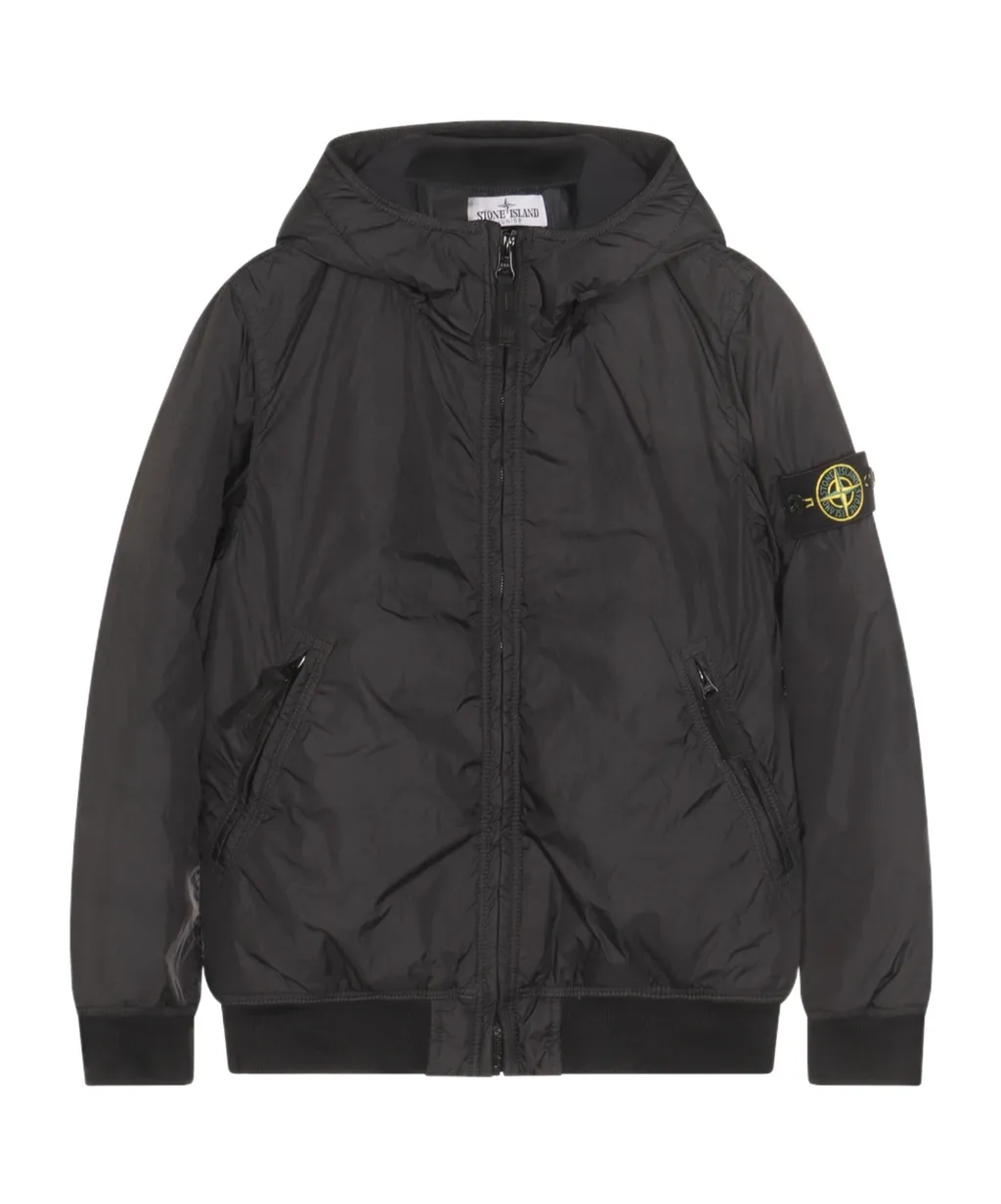 Stone Island Junior Logo Badge Hooded Jacket