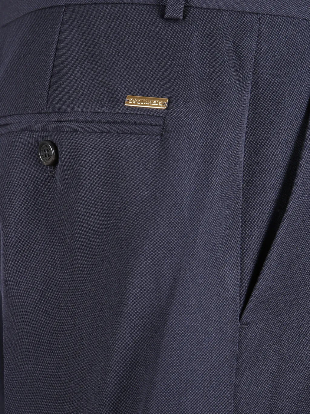 Dsquared2 Logo Plaque Turn Up Pants