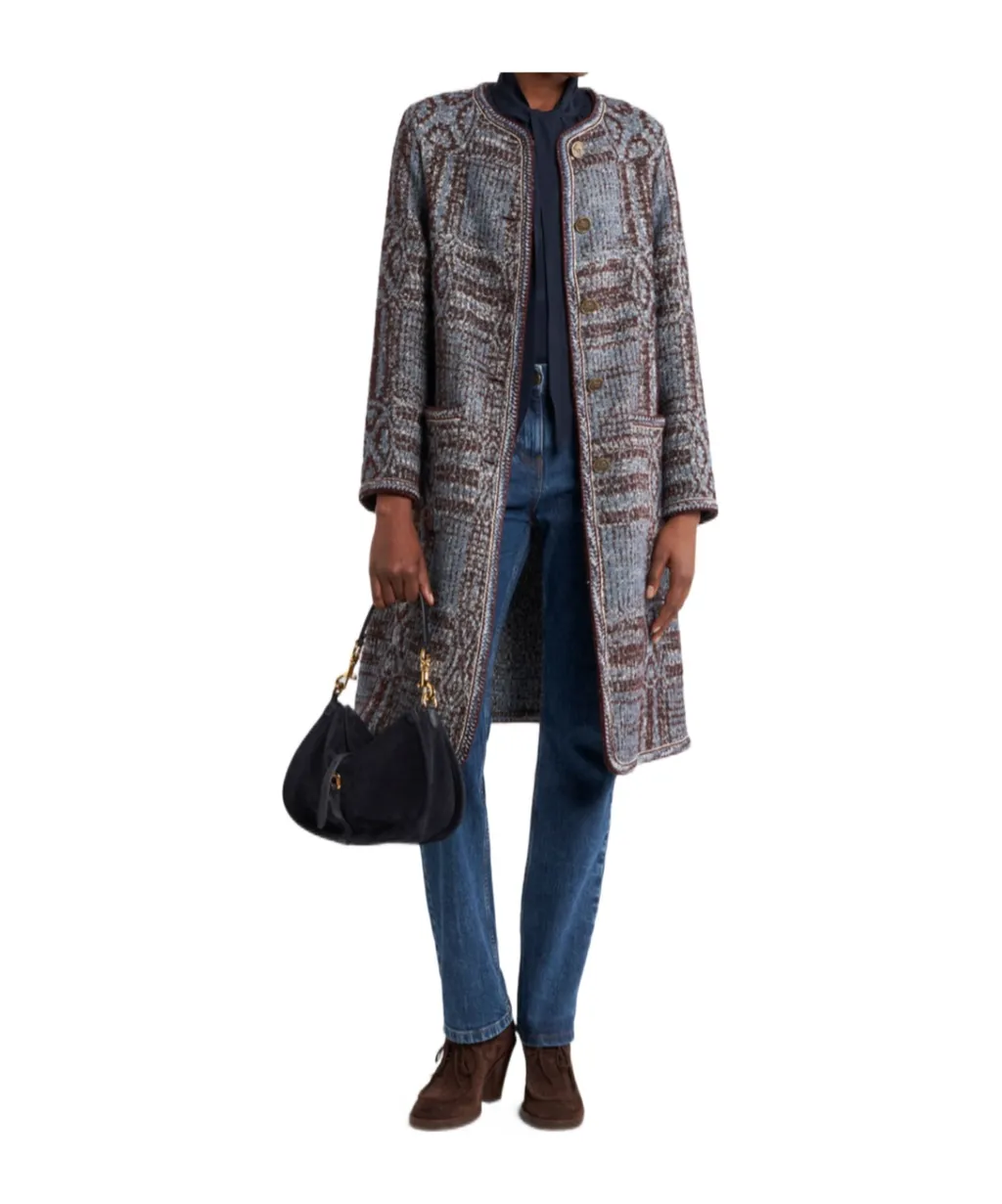 Bouclé Jacquard Coat