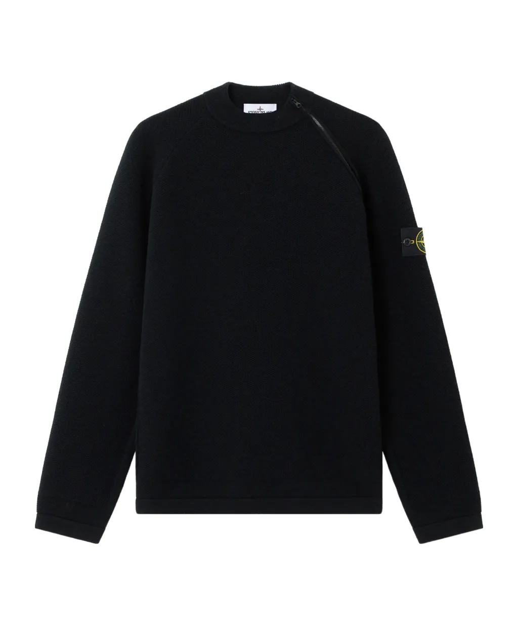 Side-Zip Logo-Patch Jumper
