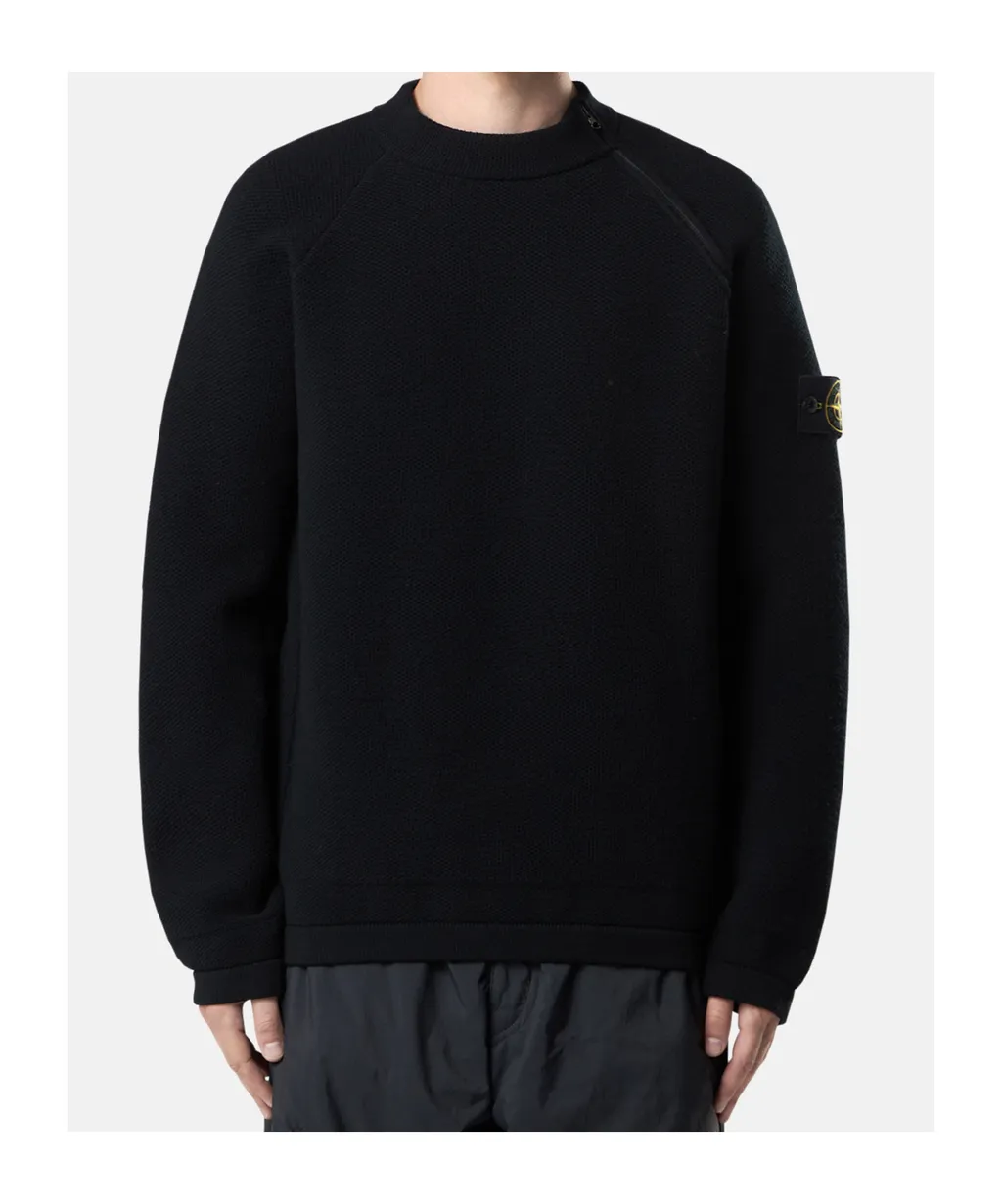 Side-Zip Logo-Patch Jumper