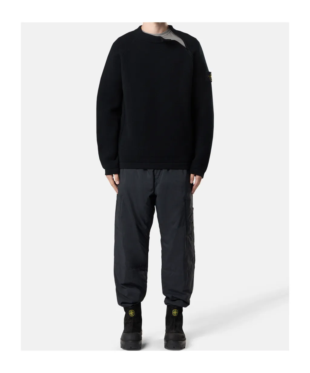 Side-Zip Logo-Patch Jumper