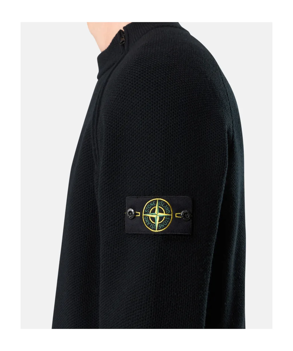 Side-Zip Logo-Patch Jumper