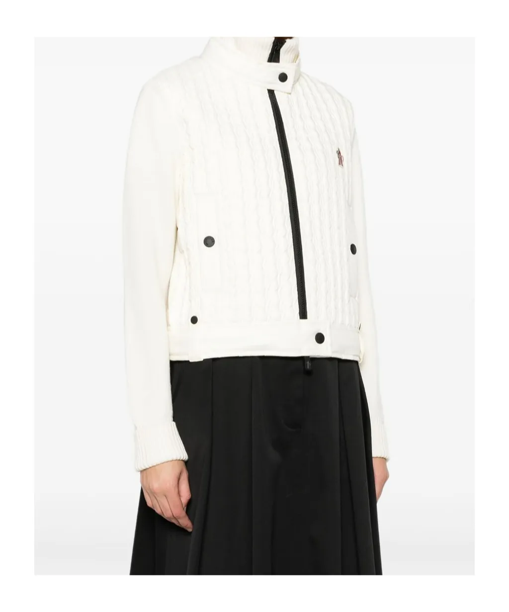 Moncler Grenoble High Neck Quilted Cardigan
