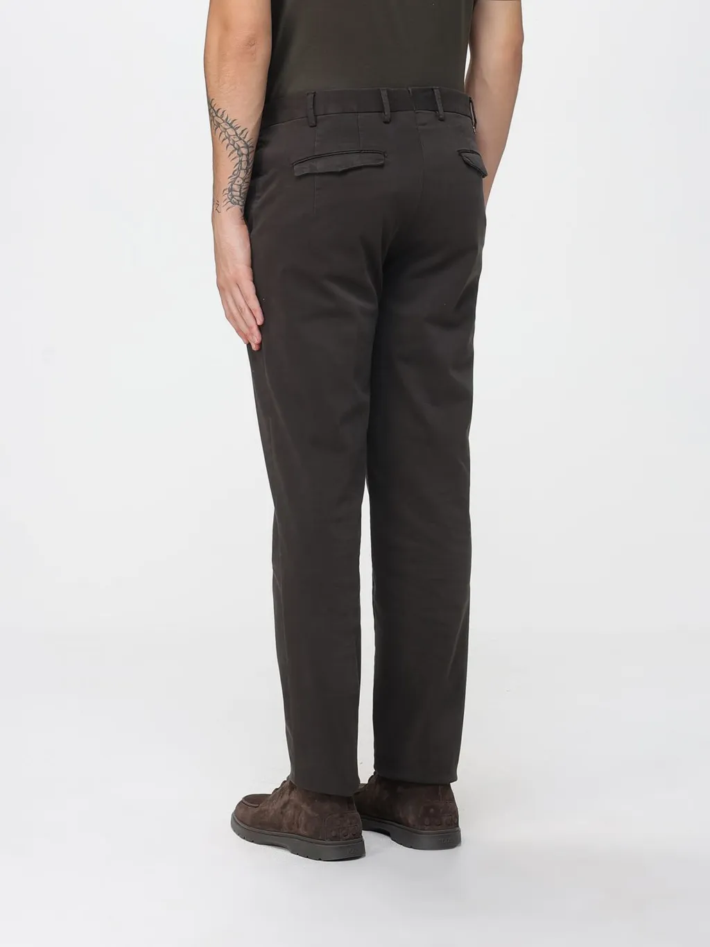 Pt Torino Belted Cotton Pants